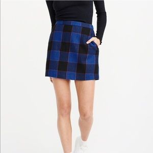 Blues buffalo plaid mini skirt